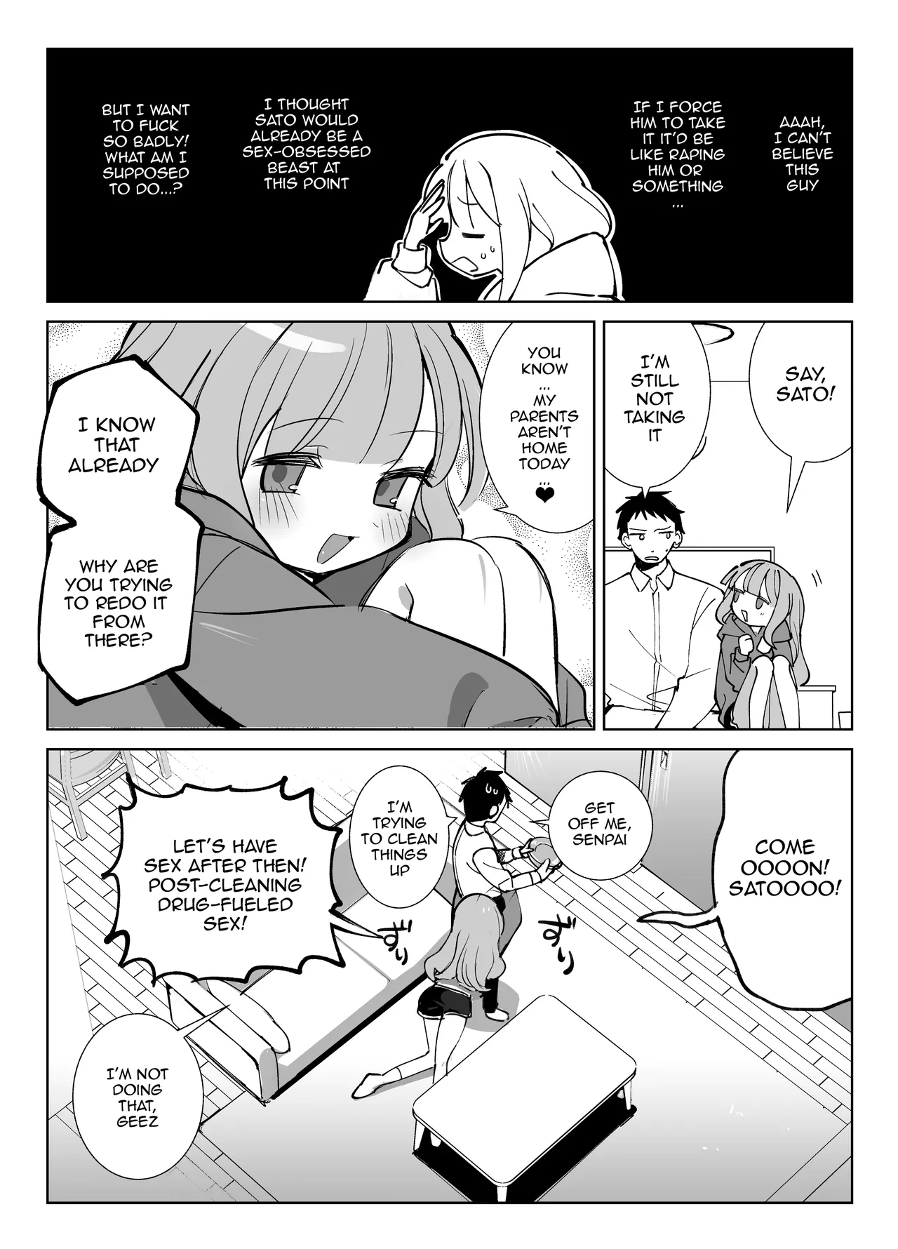 Nama Onaho Senpai /  Raw Onahole Senpai -The Horny Senpai Provokes Her Kouhai And He Fucks Her Brains Out And Cums Over And Over - Page 9