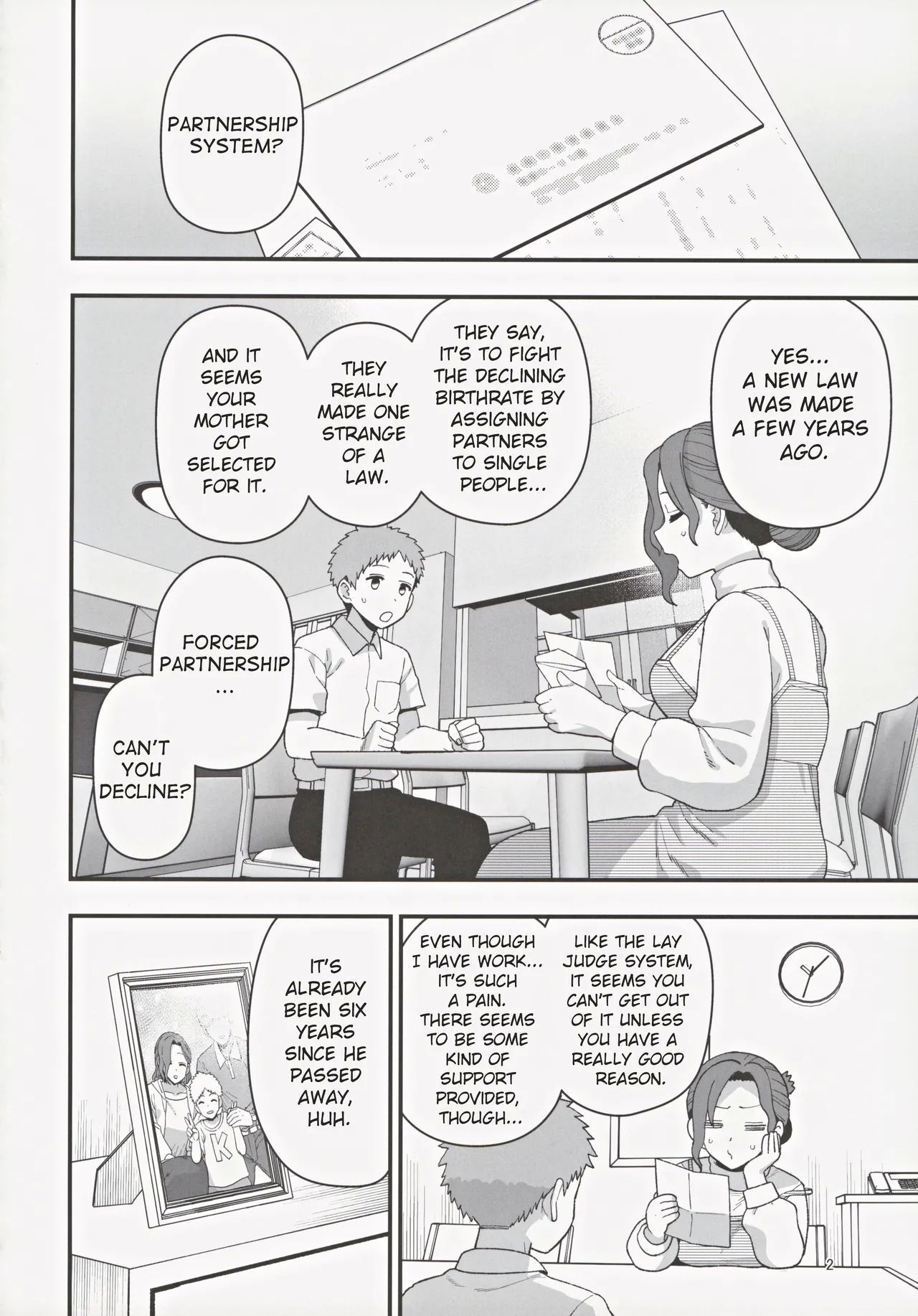 A Mother And A Stranger Male Chosen As Partners To Counter The Declining Birthrate | Shoushika Taisaku Partnership ni Erabarete Shimatta Haha to Osu - Page 3