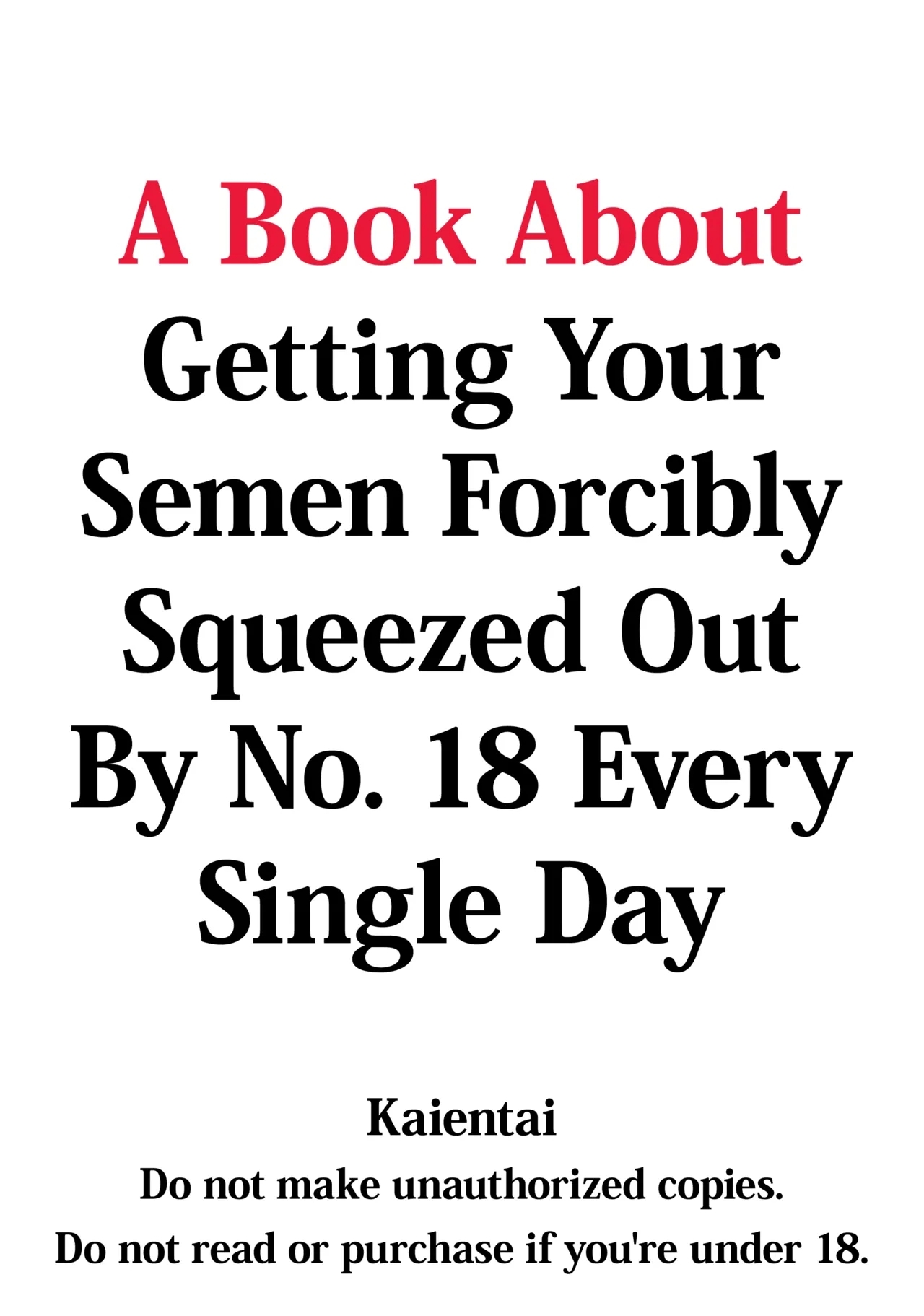 C92)18-gou ni Mainichi Muriyari Semen Shiboritorareru Hon | A Book About Getting Your Semen Forcibly Squeezed Out By No. 18 Every Single Day - Page 34