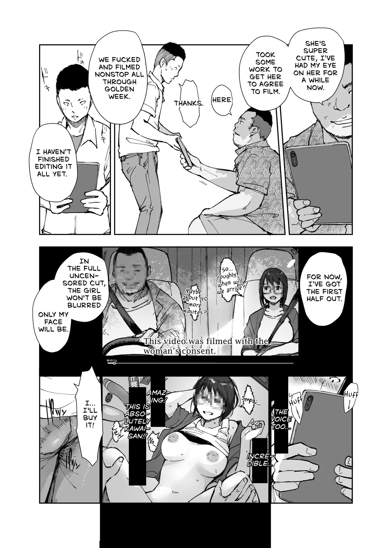 Senpai no Dekai Kuruma ga Boku no Kanojo o Nosete Hageshiku Yureru - My Girlfriend's Rocky Ride in Senpai's Big Car - Page 18