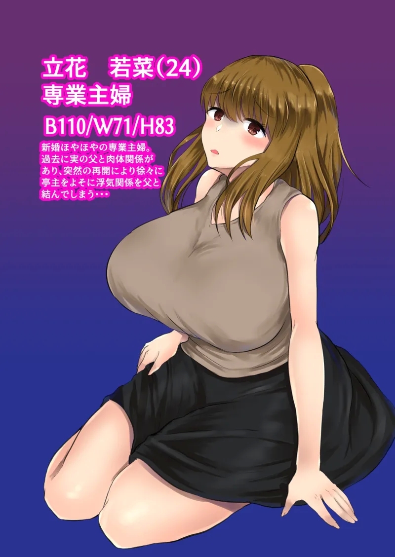 [量子工房 (HADRON9)] 父娘背徳生活「ダメッ父さん・・・私には結婚したばかりの夫が・・・」再開した父と夫に隠れて子作りH 立花若菜編 - Hentaiaz.com - 2