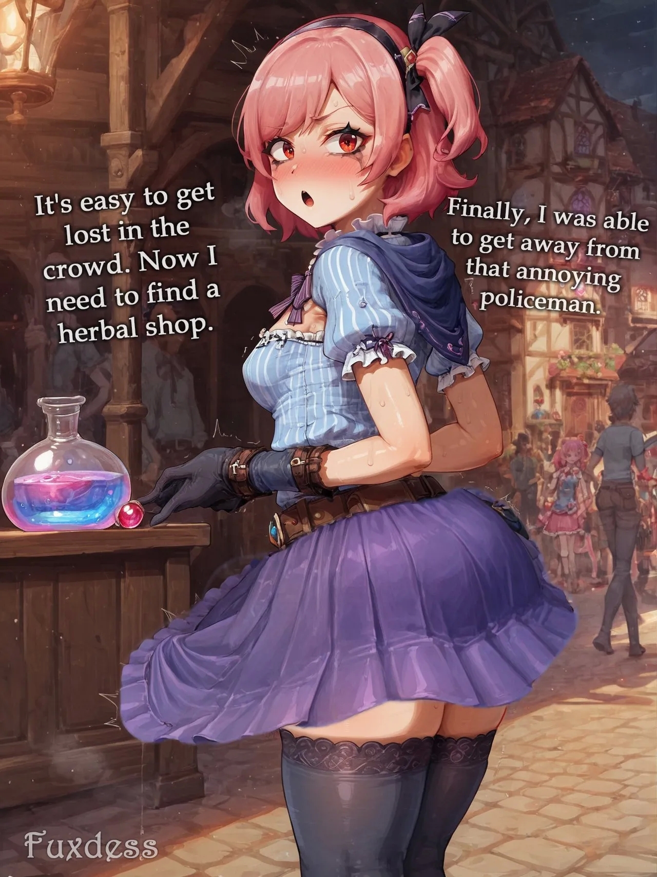 Potion show worker accidentally becomes a horribly sexy futanari monster! By Fuxdess, Part 2 - Page 9