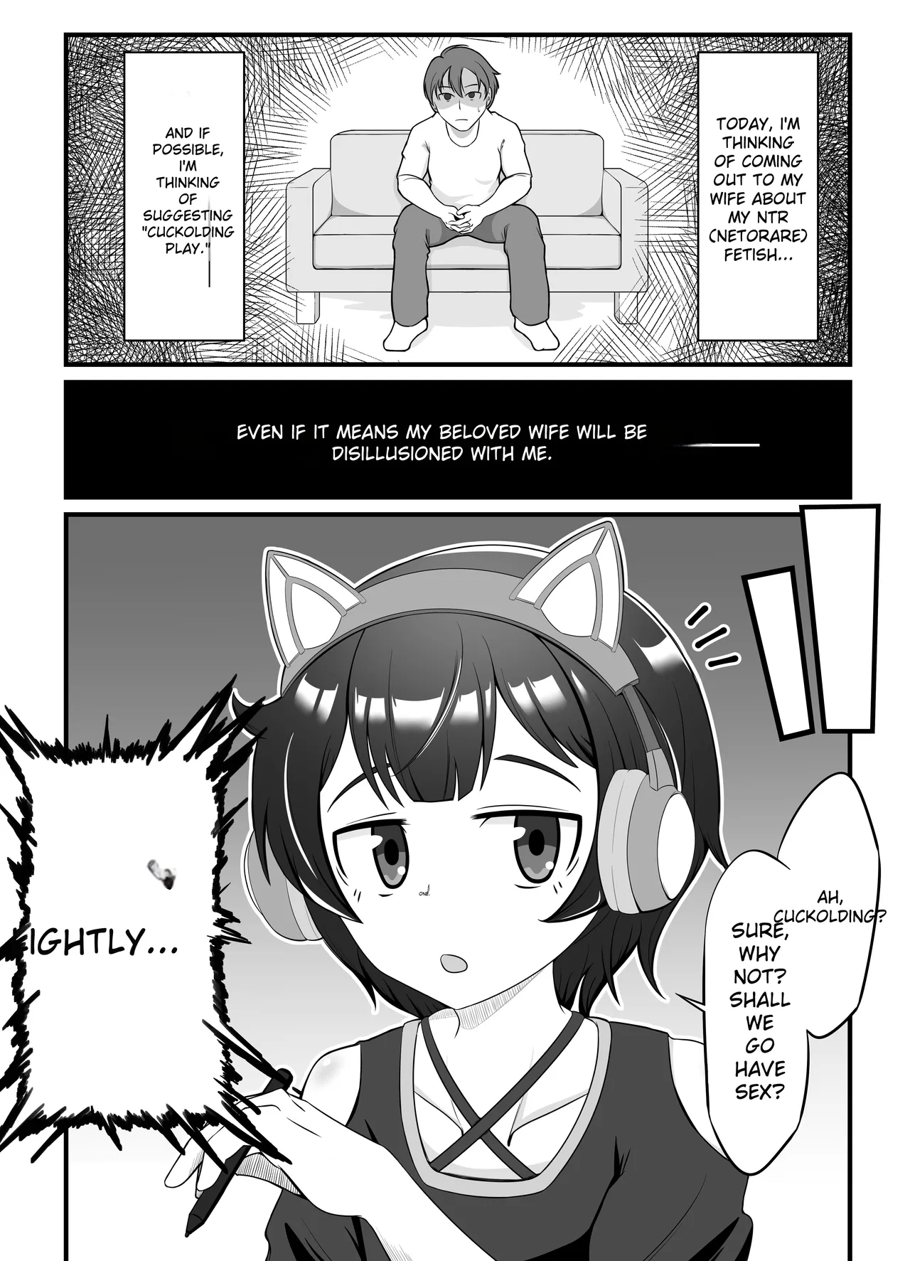 Muhyoujou na Hitozuma ga Netorase Aite ni Miseru Kao - Page 2