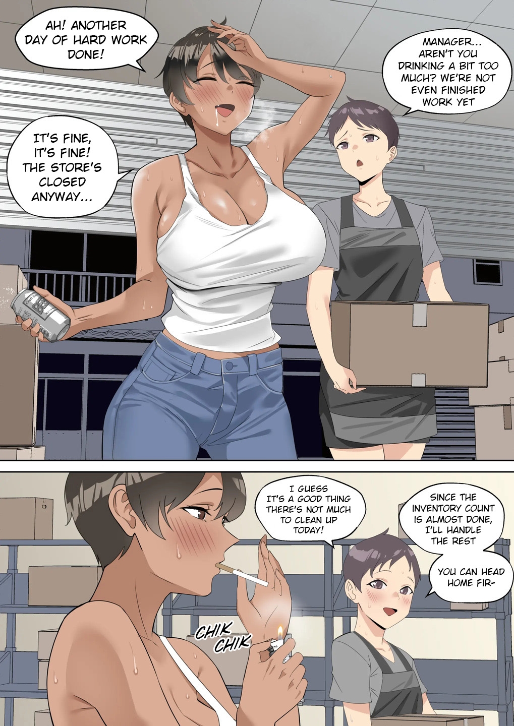 성희롱을 좋아하는 점장님 - Hentaiaz.com - 2