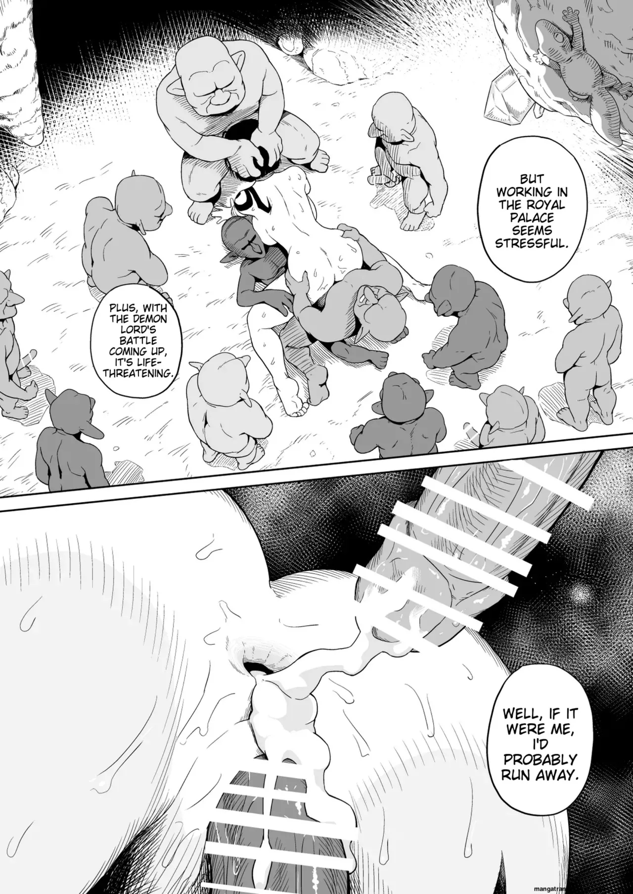 The Story of How a Masochistic Female Knight Looking to Get Gangbanged by Weaklings Became a Goblin Slave for Real; Part 2 - Page 87