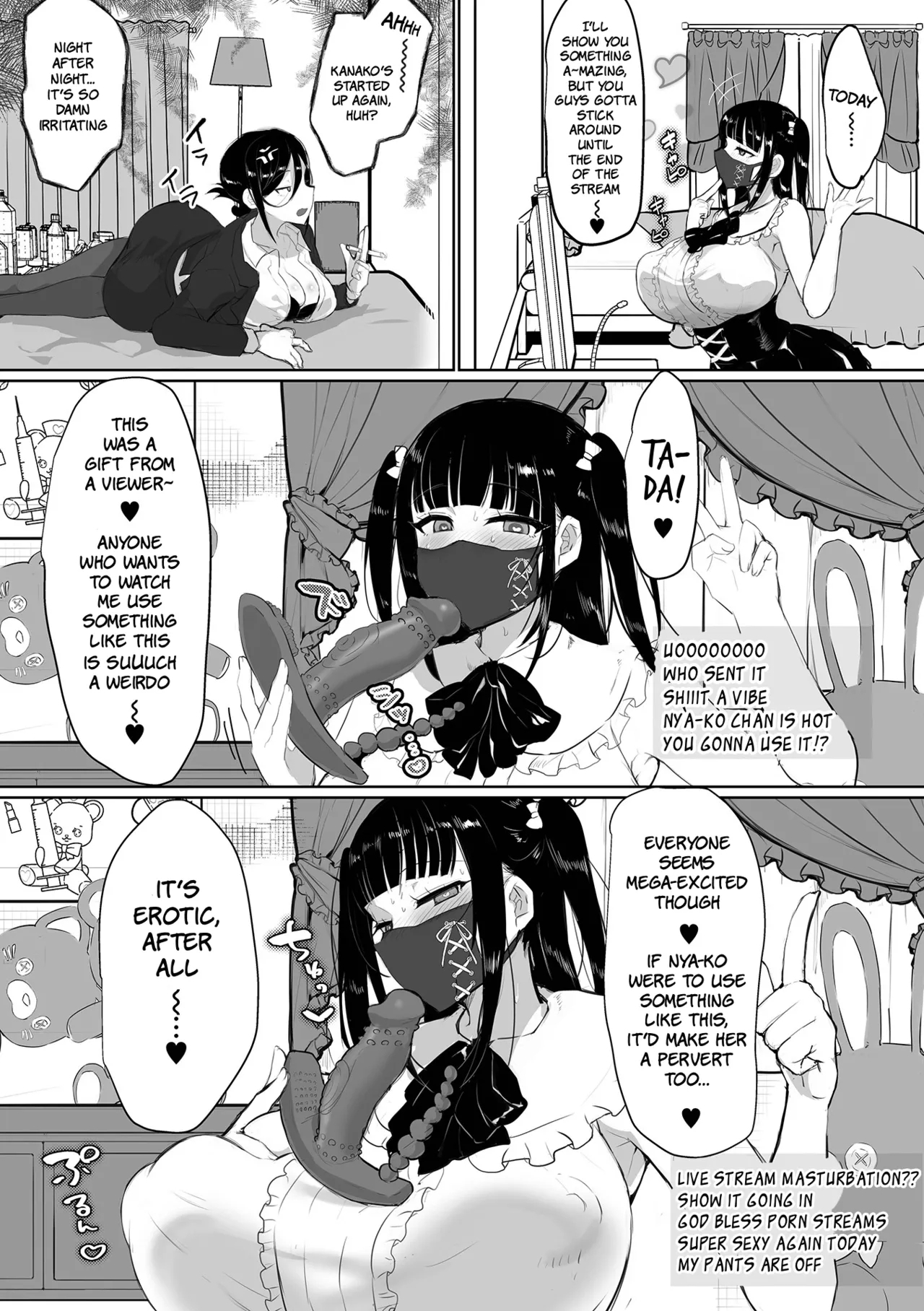 Futanari Streamer's Destructive, Perverted Masturbation Broadcast - Page 3