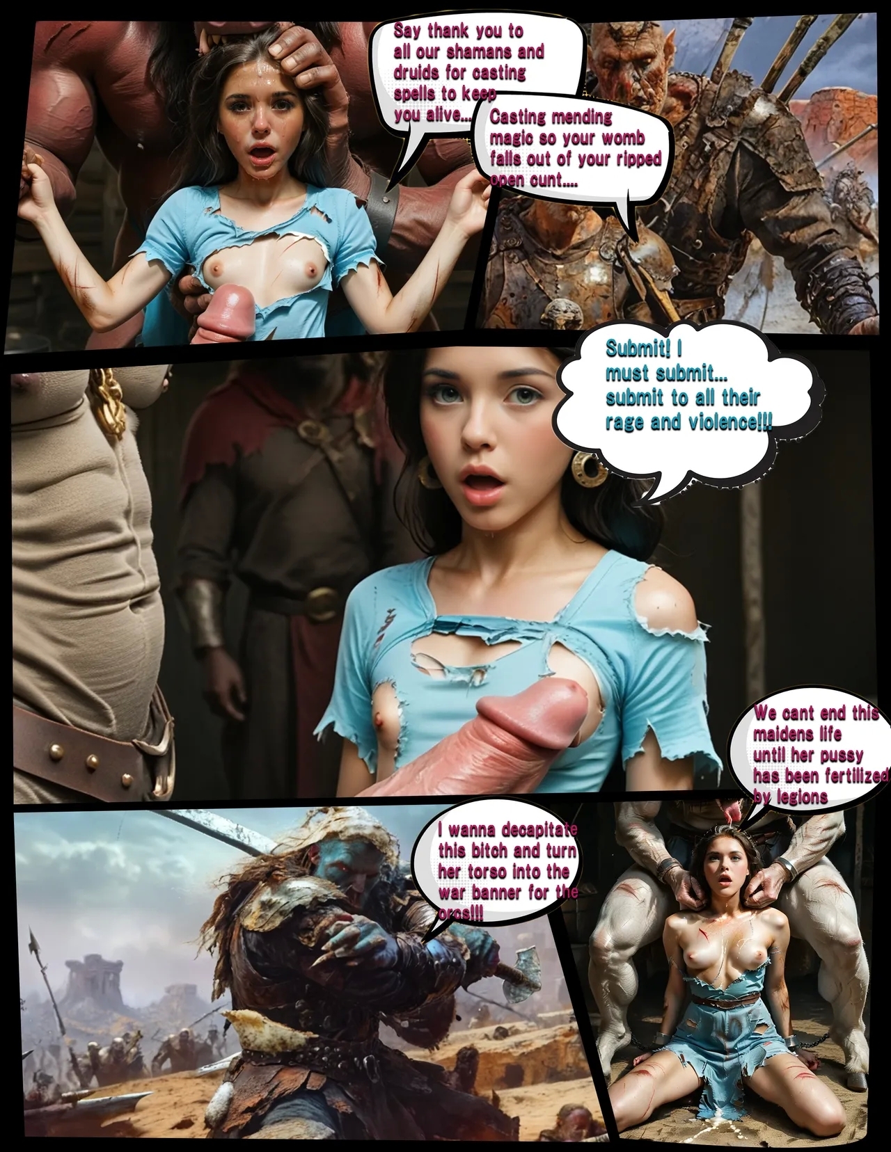 Dungeons and Heroines - Princess Jasmine Demolished By the Desert Hordes - Page 15