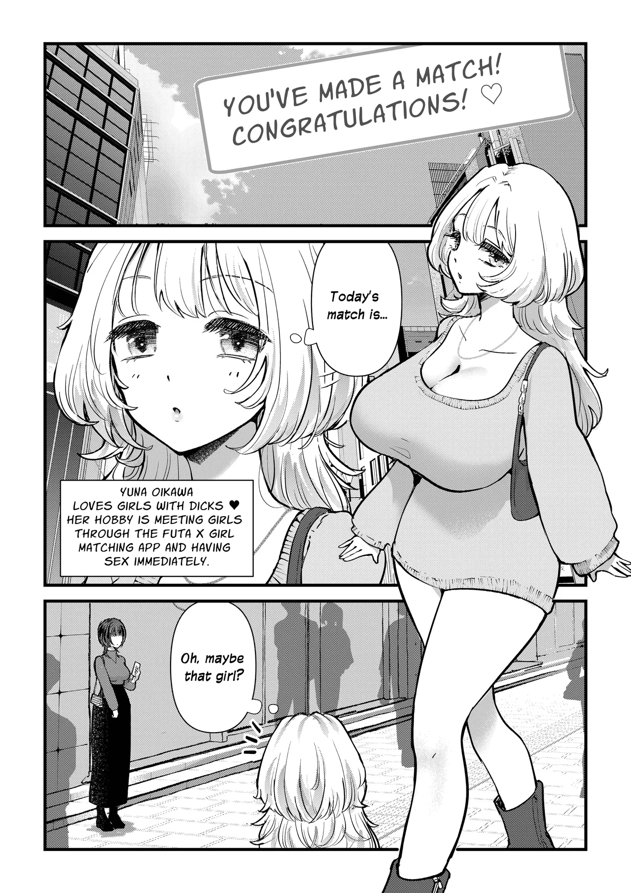 Futa x Onna Matching App de Deatta Futanari Uma-chin Musume ni Hame taosareru!! | Futa x Girl Matching App Getting Fucked Hard By The Futanari Girl With A Horse Cock I Just Met!! - Page 2