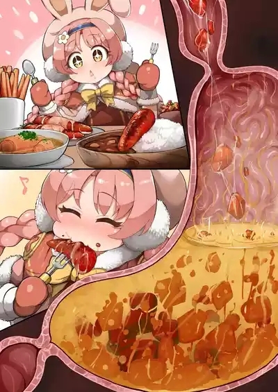 【スカ/scat】いっぱい食べていっぱいうんちするミミちゃん（漫画：8ページ） 9