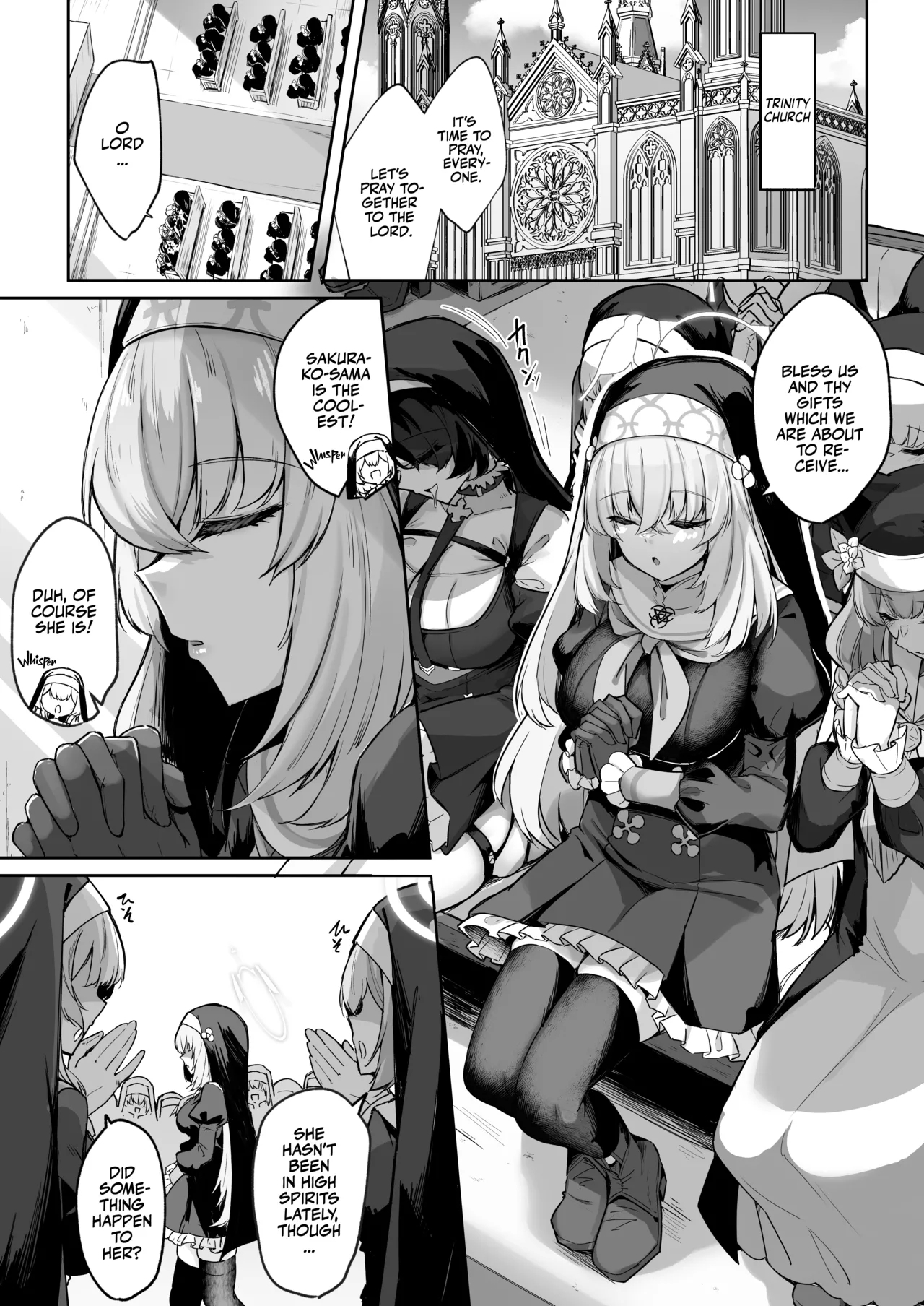 [ちうさんキングダム (かざみちう)] さくらノ讃美歌 (ブルーアーカイブ) [英訳] [DL版] - Hentaiaz.com - 2