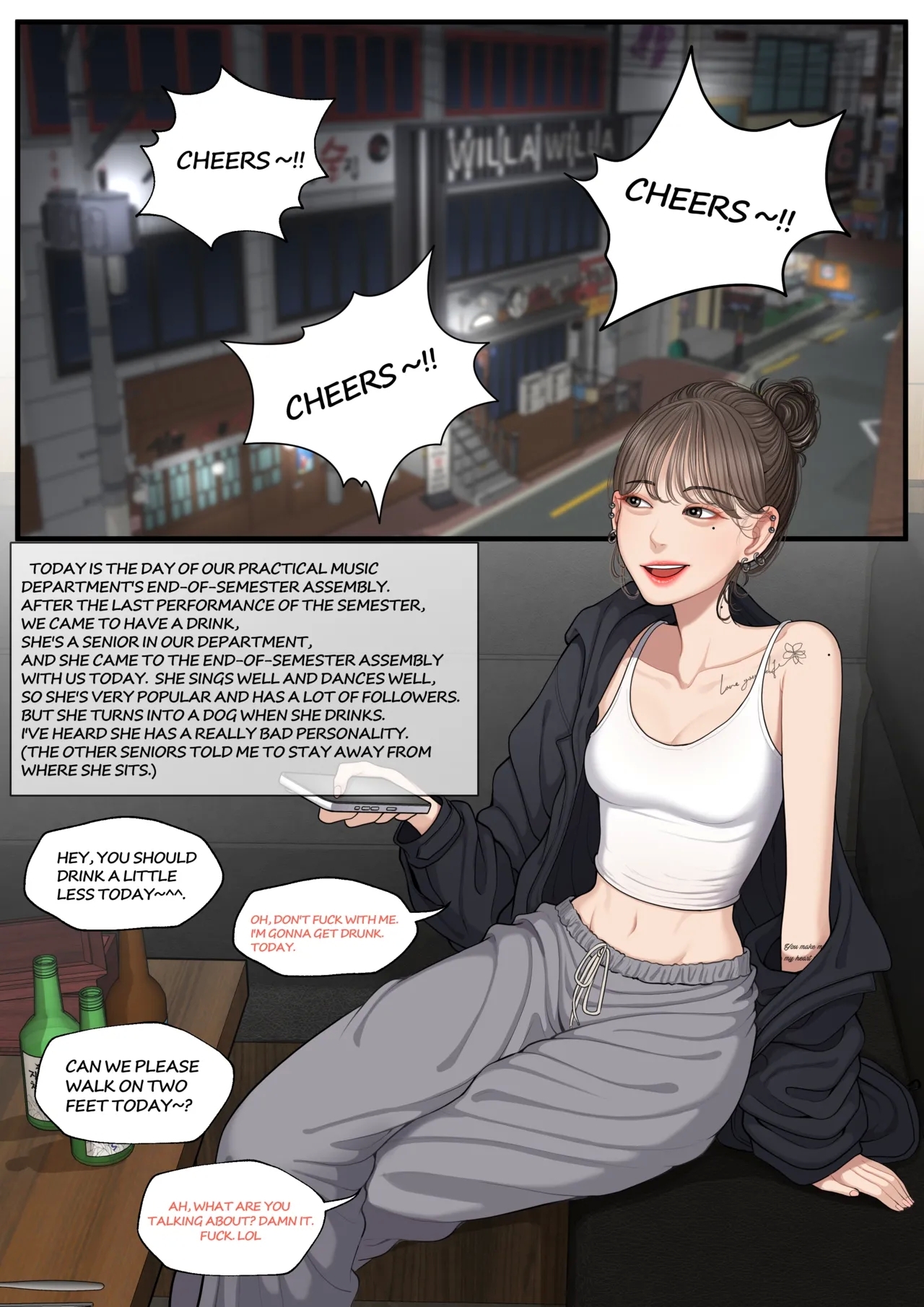 At a bar - Senior with a bad personality 1 & 2 - Page 1