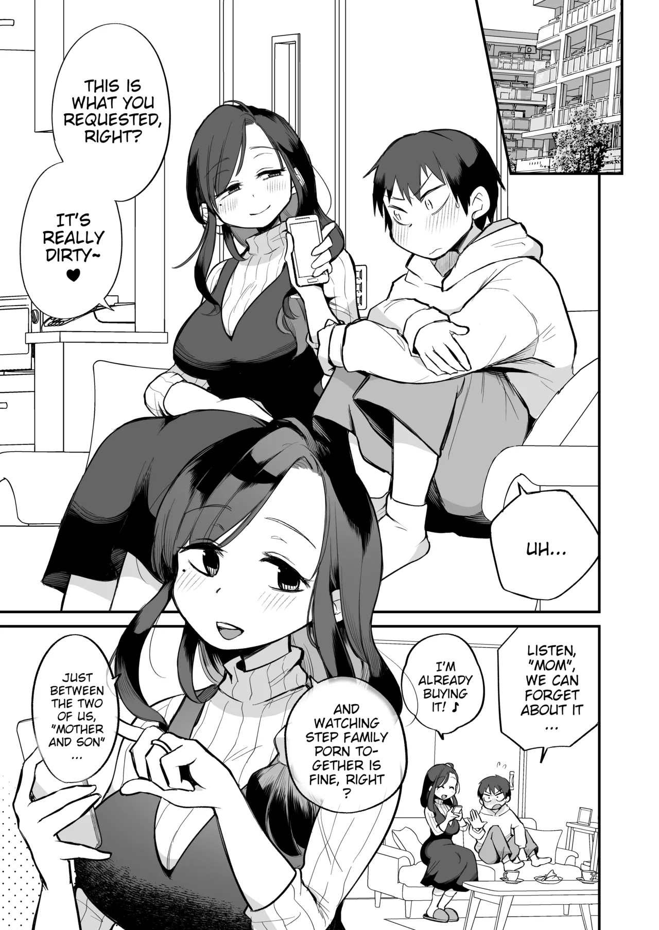 Guigui Kuru Gibo to AV Kanshou| Watching Porn with my Pushy Stepmom - Page 2