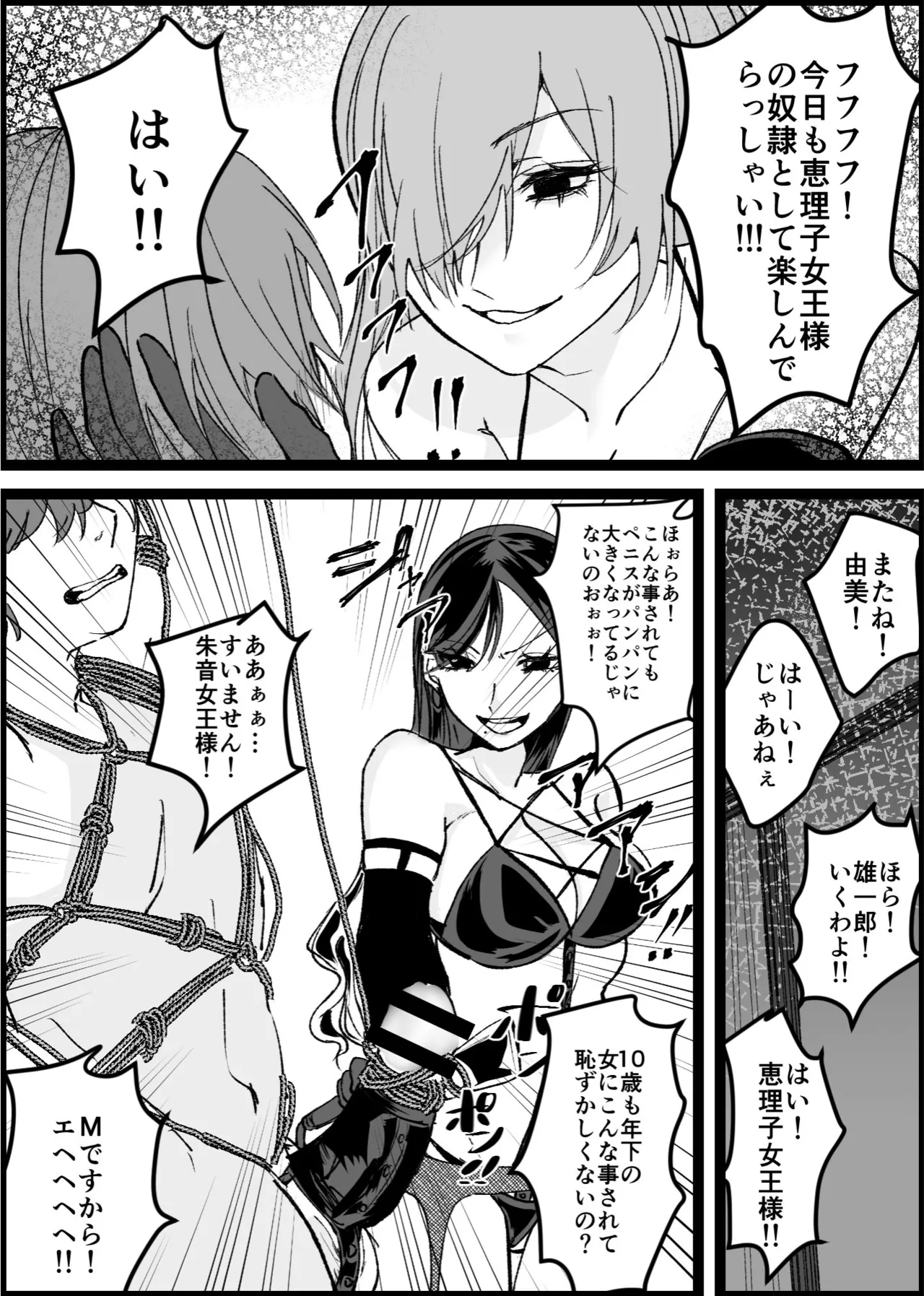 過激な女王様達のM男調教！！ - Page 6