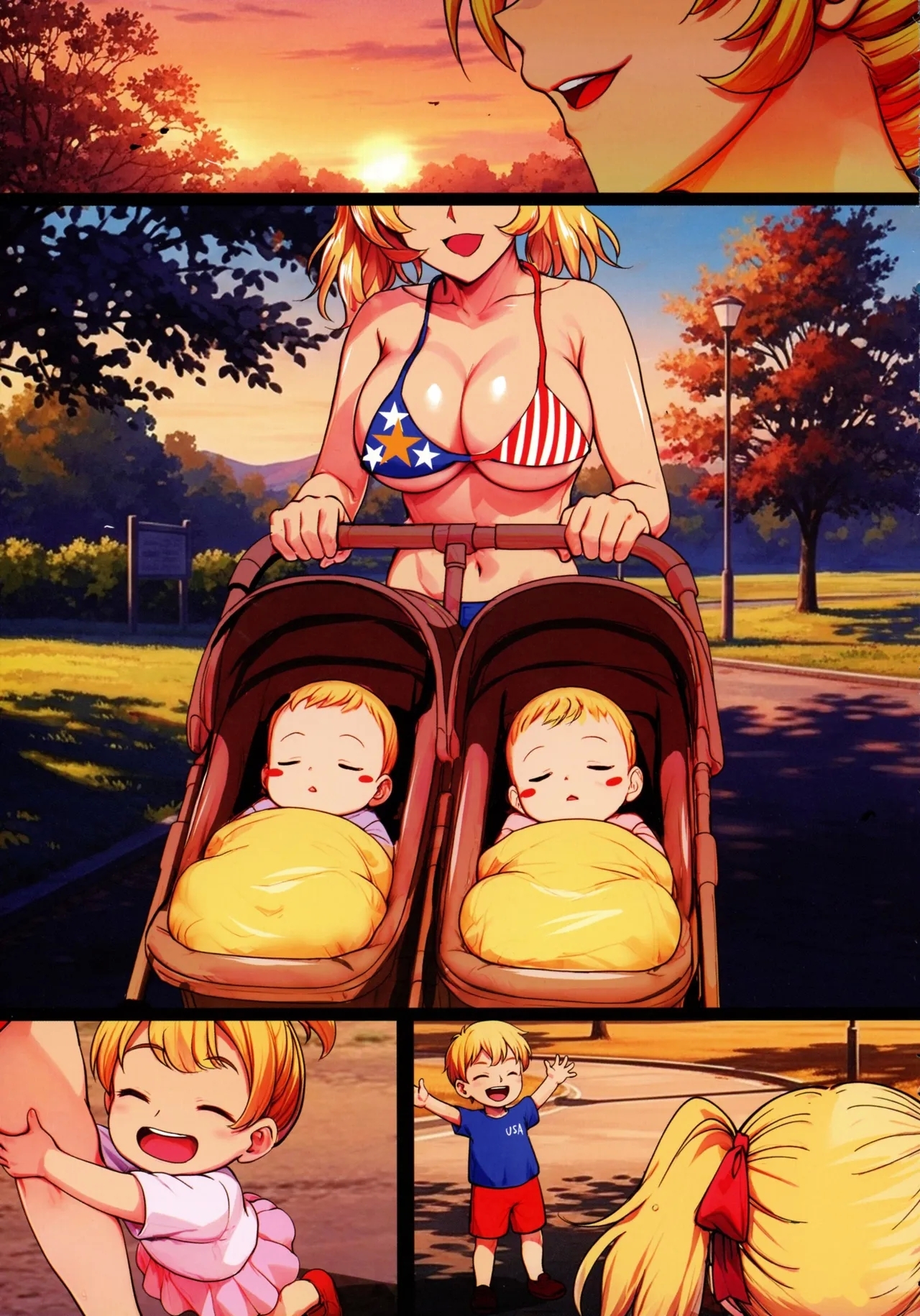 InCha Otouto ga Otaryman Seikatsu Shinagara Bonyuu Tappuri Kinpatsu Bakunyuu Oyako o Harem H & Kobetsu Date de Harama seru Hanashi - Page 9