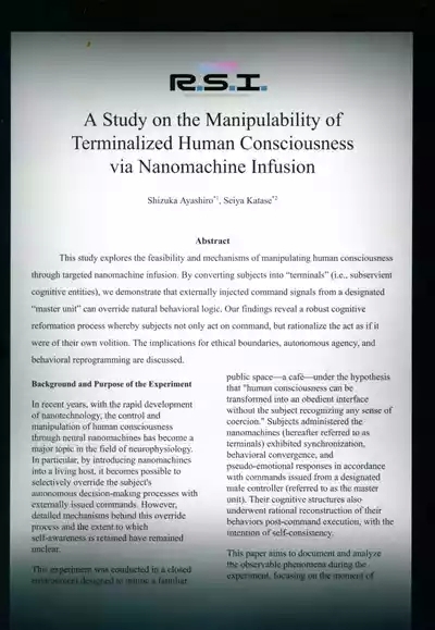 Nano Machine Touyo ni Yoru Tanmatsuka Josei Kotaigun e no Sousa Kanousei ni Kan suru Shokousatsu 2