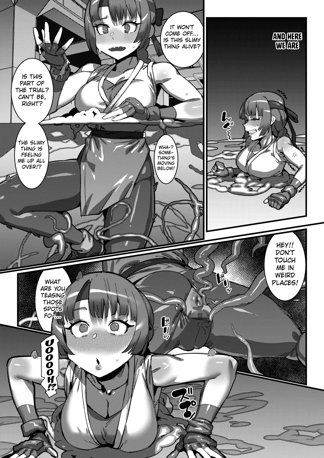 Yuri and Mai from KOF fall into a  tentacle trap disguised as the floor - Page 2
