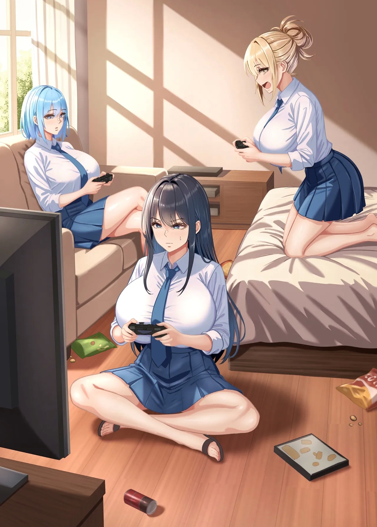 [パンダシズク] 俺の部屋、入りびたりギャルだらけ -爆乳美ギャルと4P中出しライフ- [中国翻訳] - Hentaiaz.com - 3