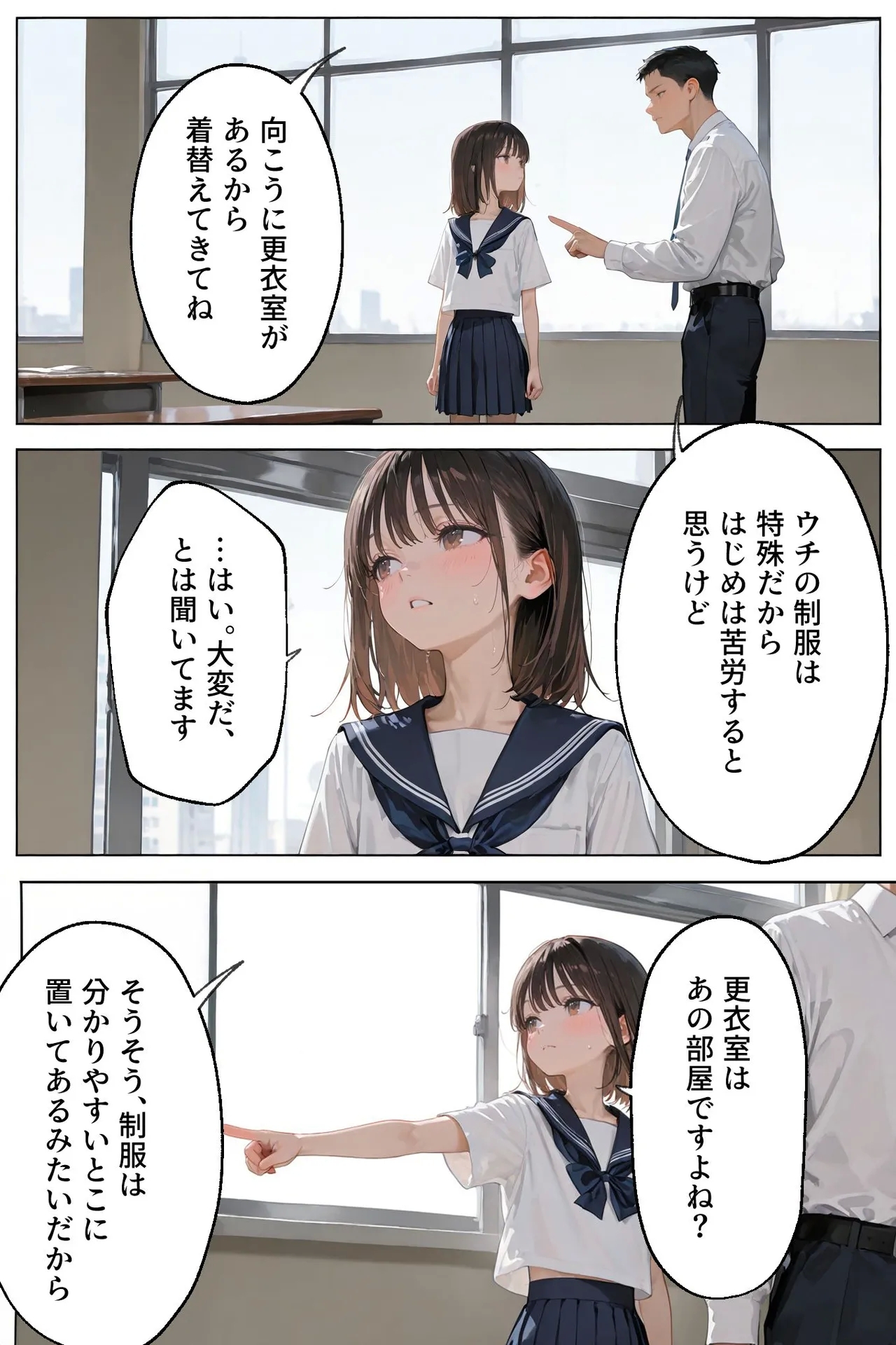 百合キス｜護謨学院『ラバーセーラー服着用レッスン - Page 3