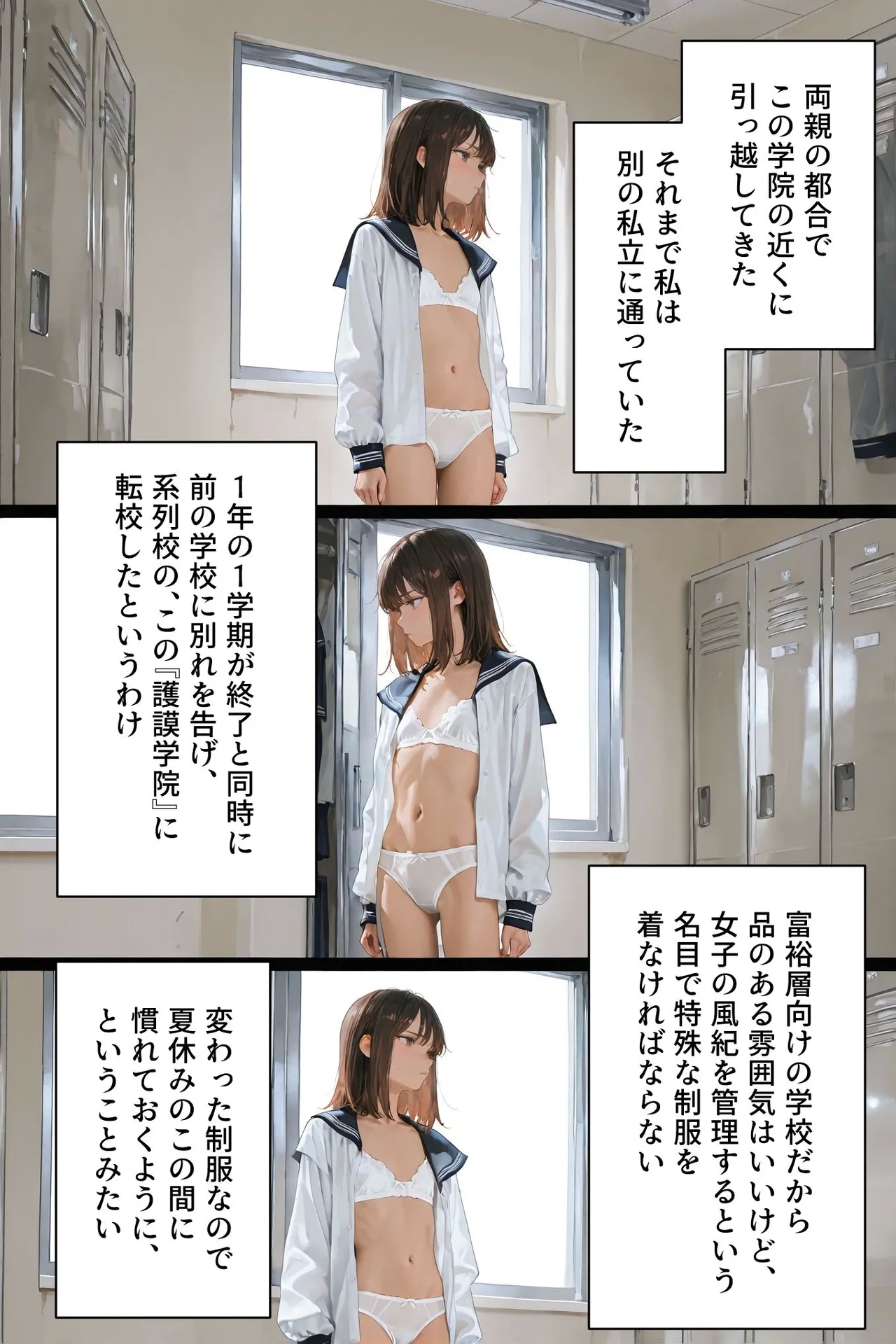 百合キス｜護謨学院『ラバーセーラー服着用レッスン - Page 5