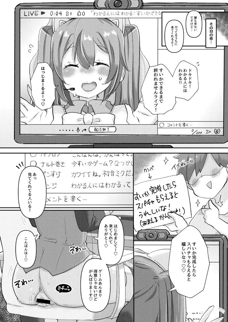 ミクちゃんはライブ配信中えっちな姿をさらしてしまったようです - Page 4