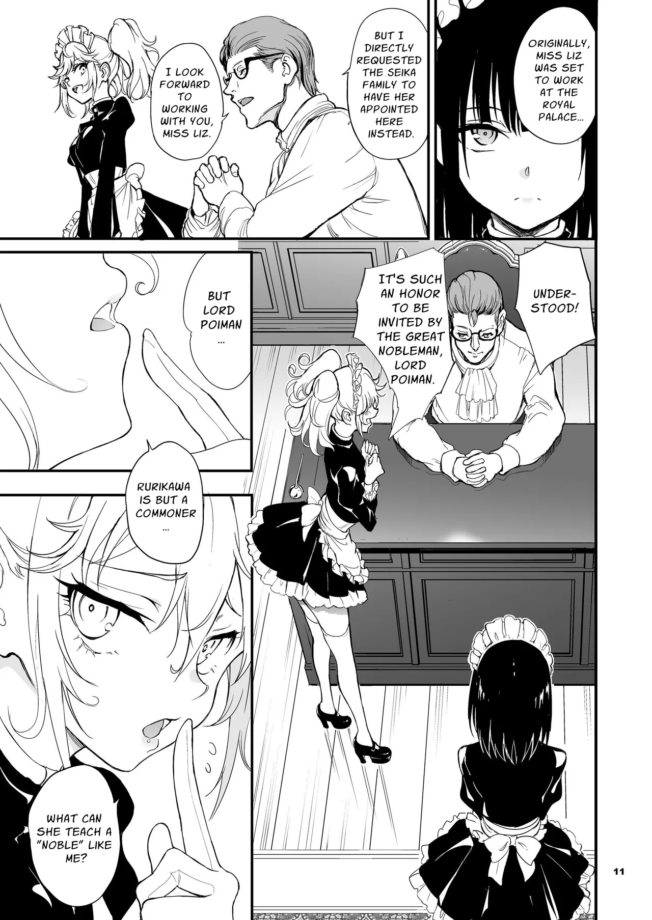 Maid Kyouiku. 8| Maid Education 8 - Fallen Aristocrat Rurikawa Tsubaki - Page 11