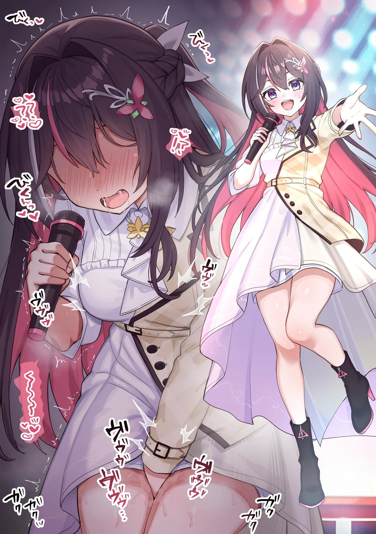 [こけもも] ライブ中の衣装にバイブが仕込まれ、ステージ上でアクメしちゃう AZ〇i (ホロライブ) - Hentaiaz.com - 1