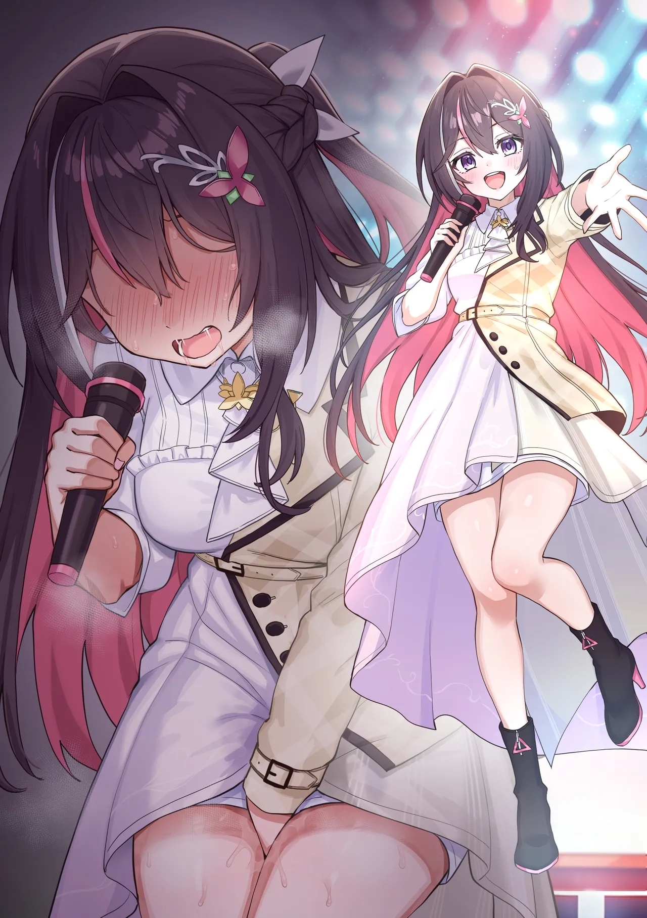 ライブ中の衣装にバイブが仕込まれ、ステージ上でアクメしちゃう AZ〇i - Page 8