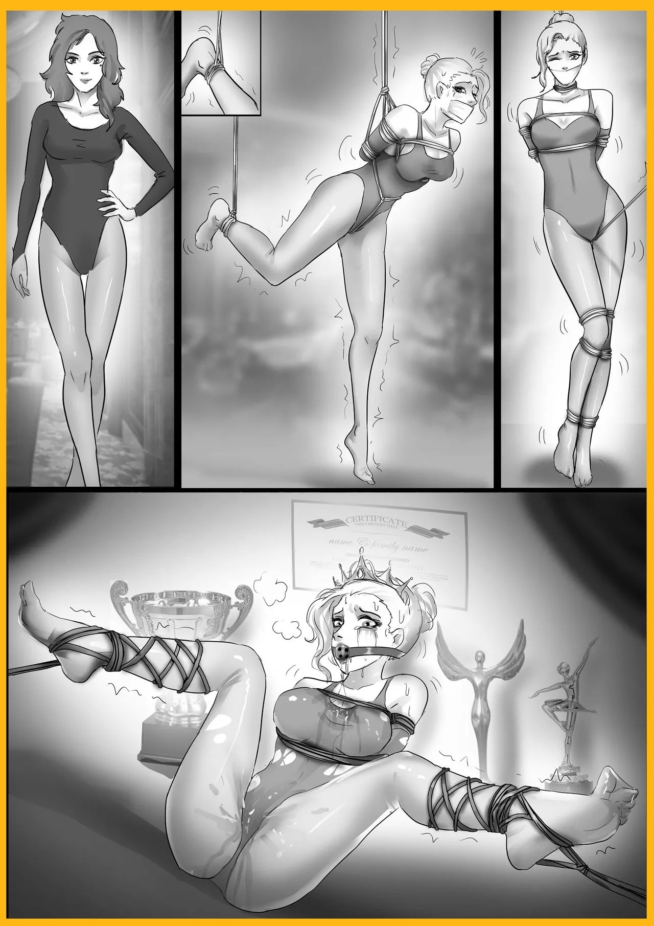 失踪美女—白丝袜女舞者 - Page 1