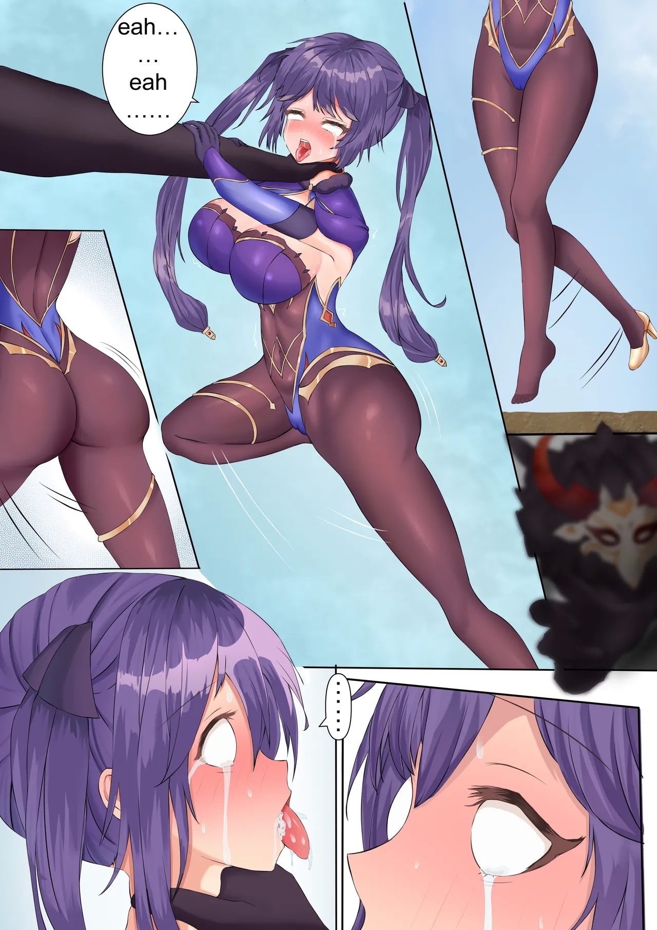 八重神子、モナ，敗北首絞失神 - Page 3