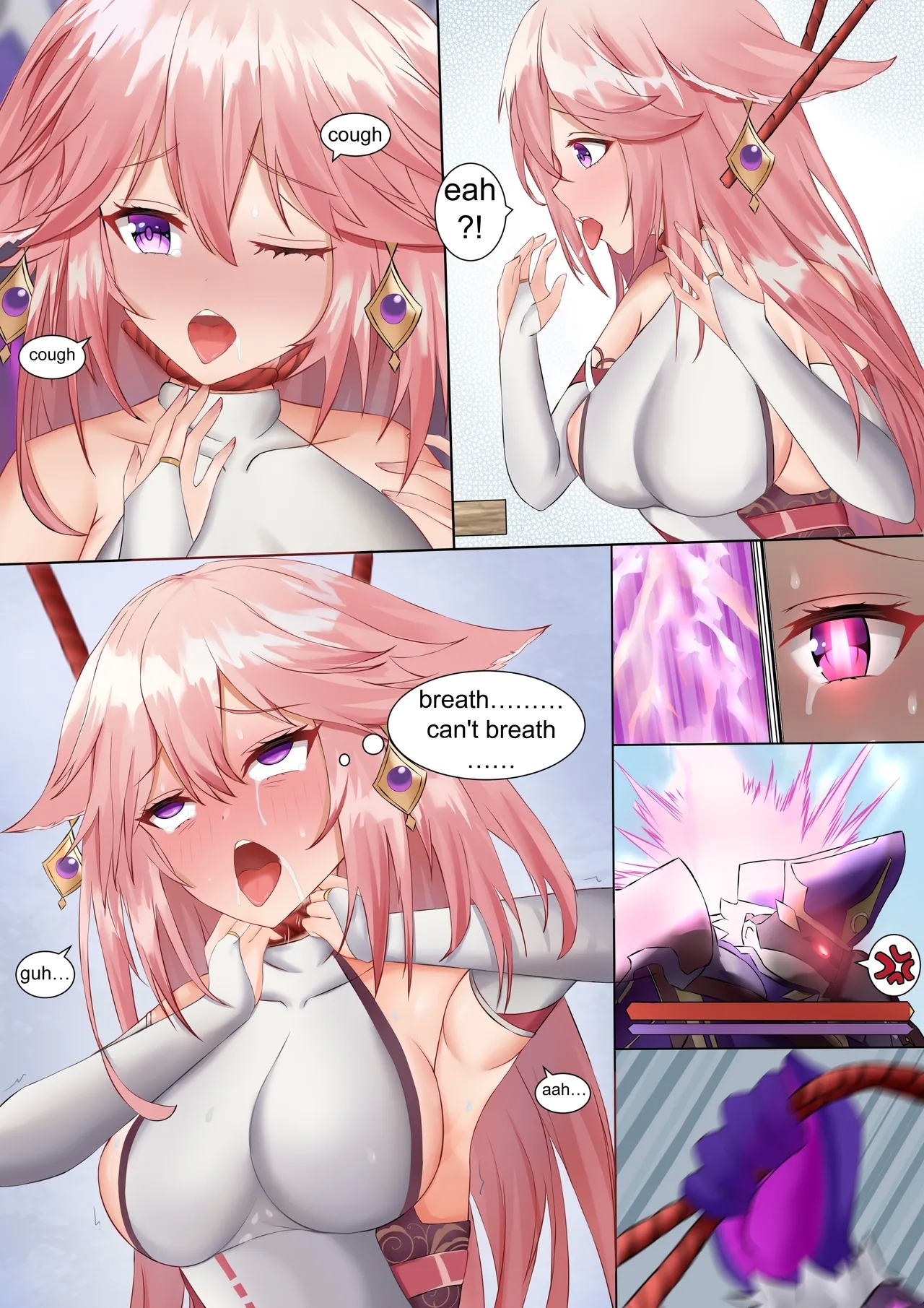 八重神子、モナ，敗北首絞失神 - Page 9