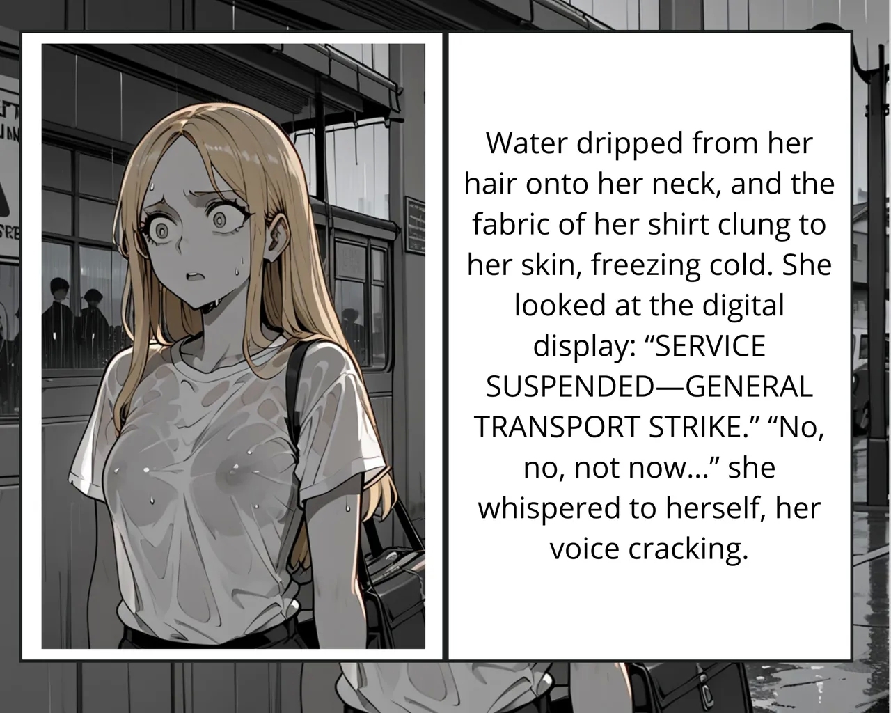 Unexpected Encounters in the RainEnglish language, work in progress 2