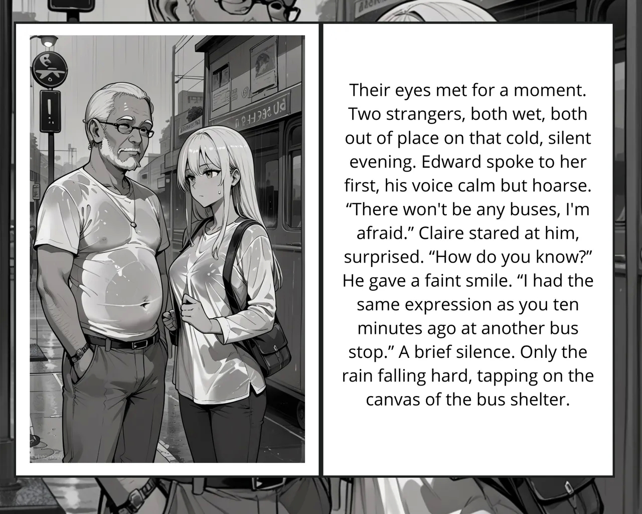 Unexpected Encounters in the RainEnglish language, work in progress 6