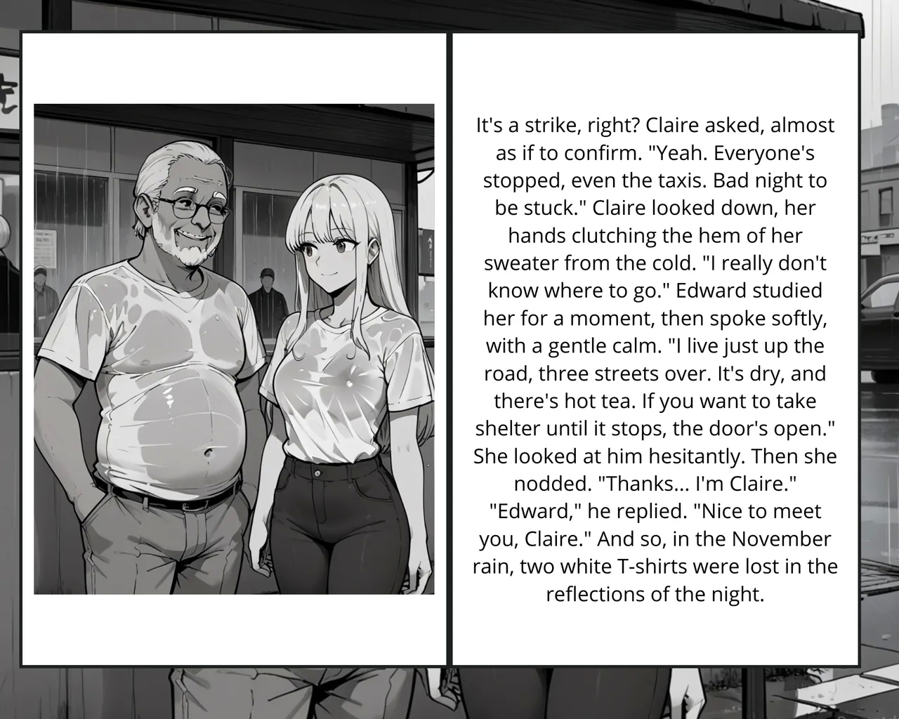 Unexpected Encounters in the RainEnglish language, work in progress 7