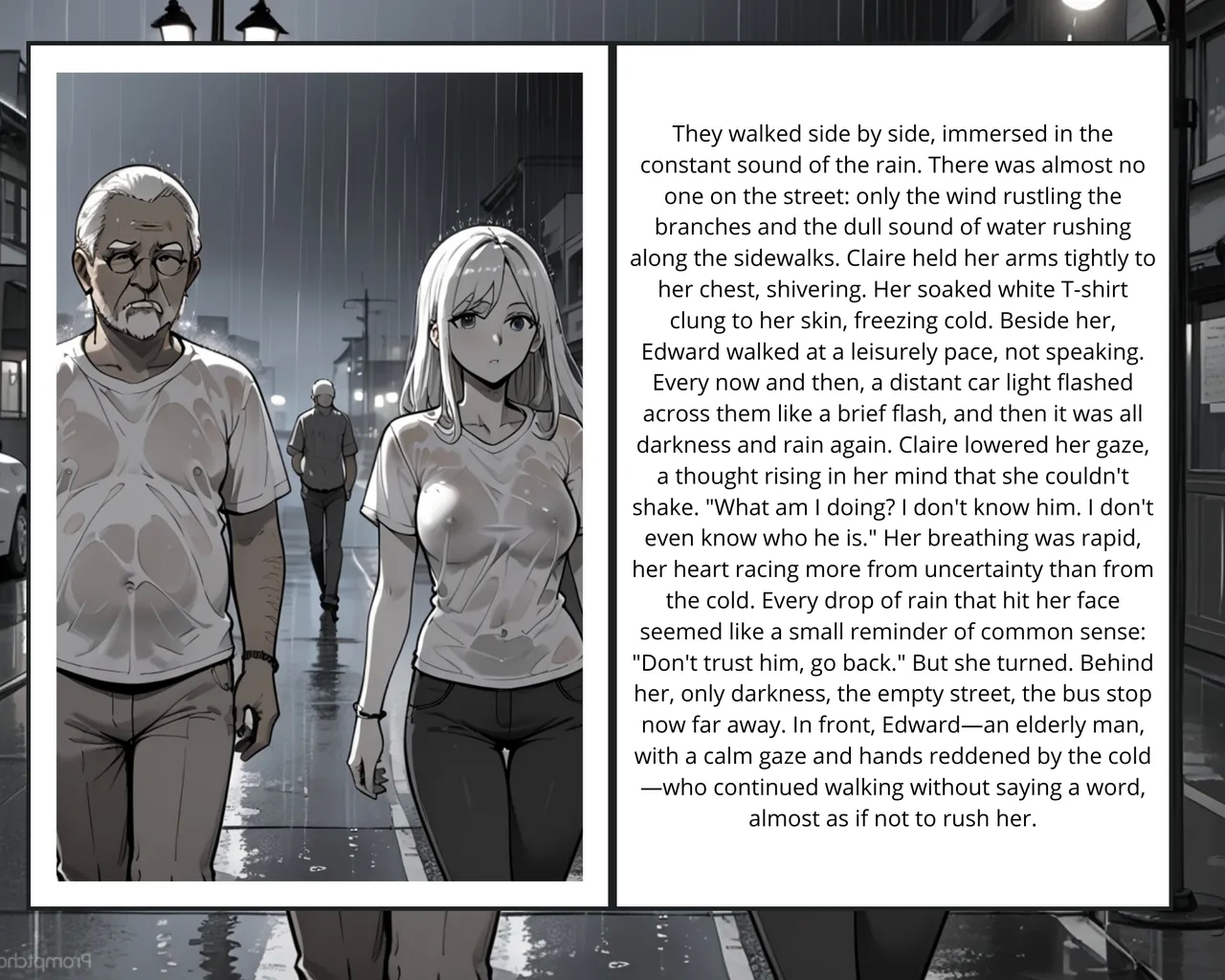 Unexpected Encounters in the RainEnglish language, work in progress 8