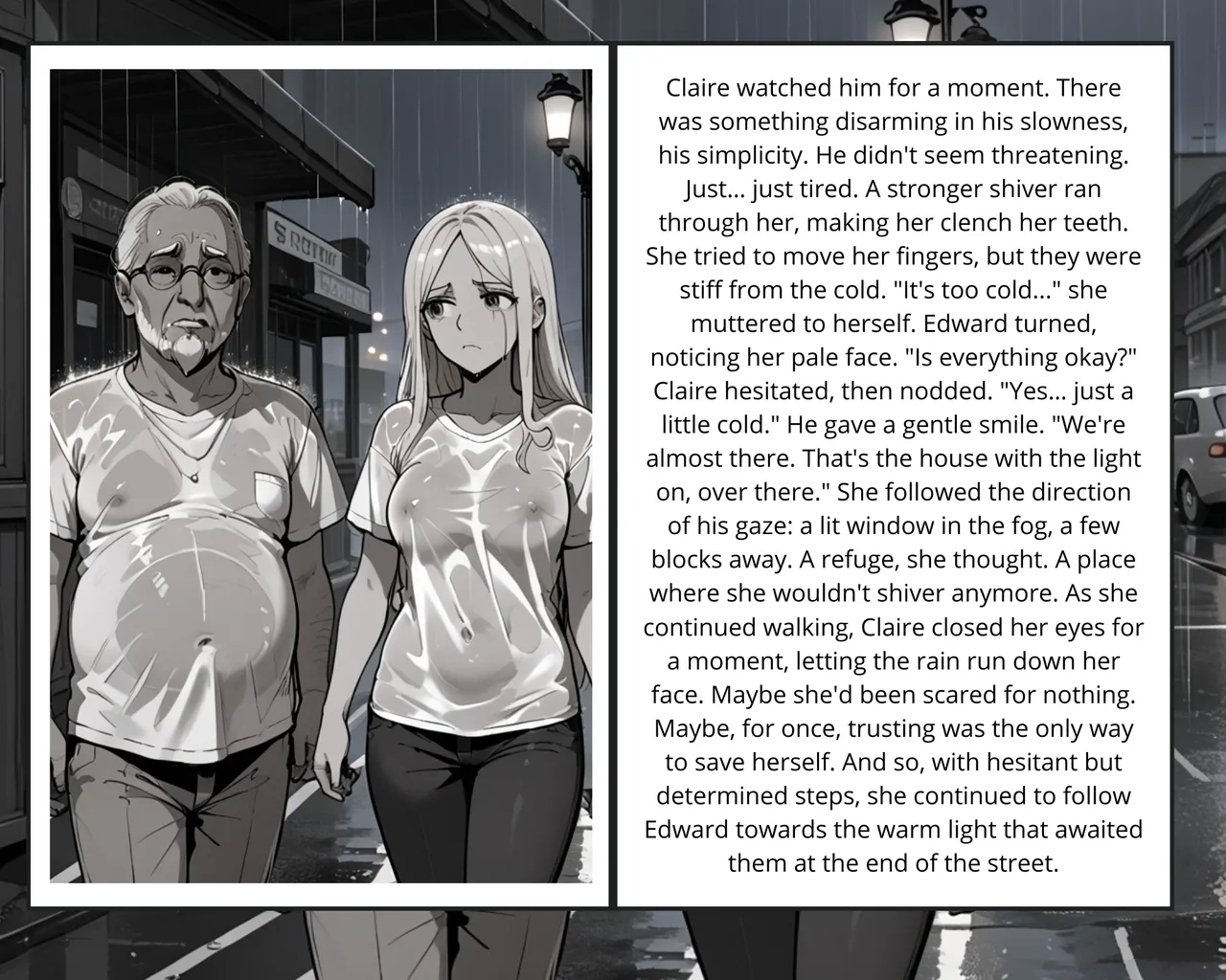 Unexpected Encounters in the RainEnglish language, work in progress 9