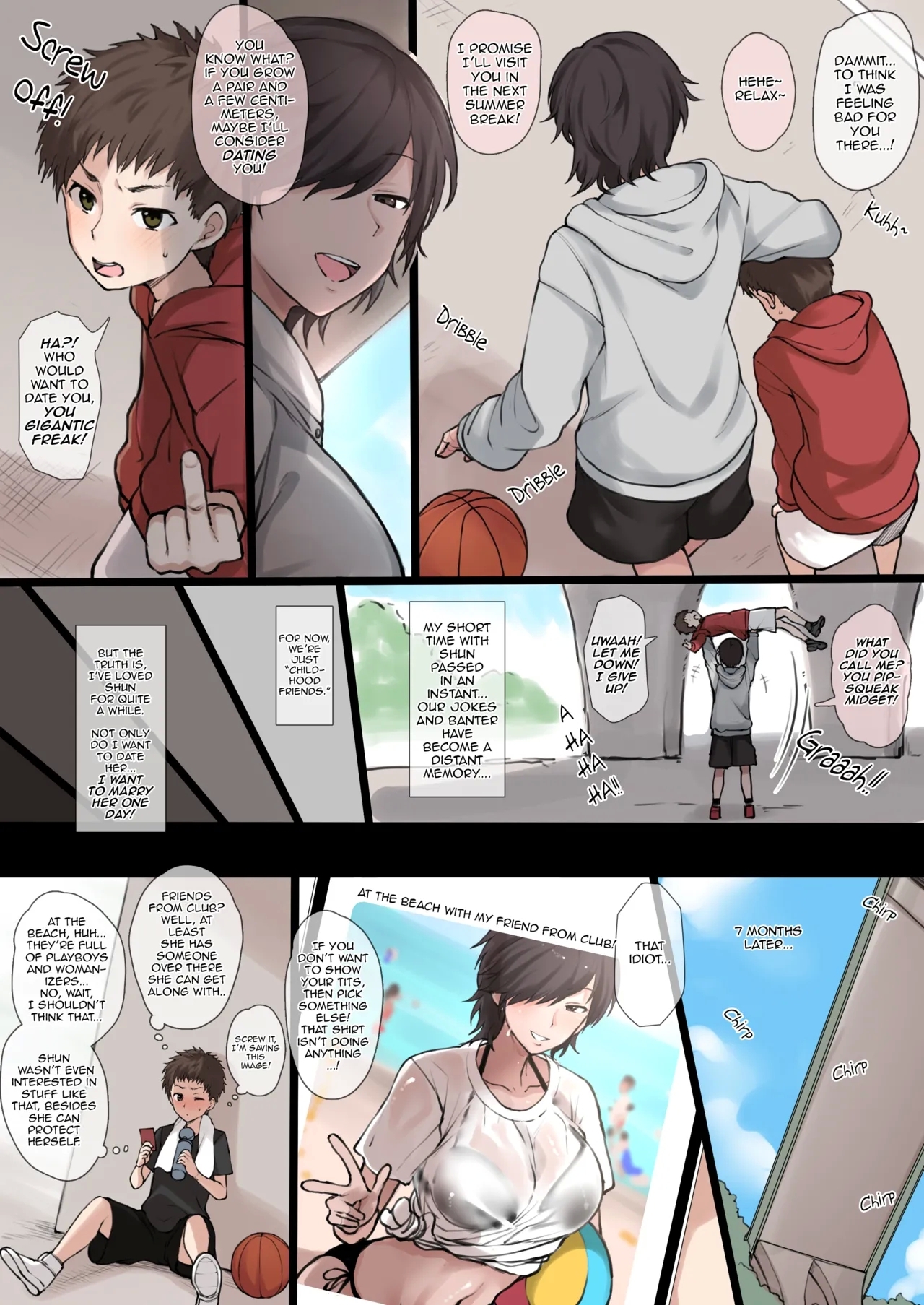 Twitter ni Up Shita Boyish Koushinchou Sports Joshi no E no NTR Shiten | Uploaded in Twitter, NTR POV drawing of a Tall and Tomboy Sporty girl - Page 4