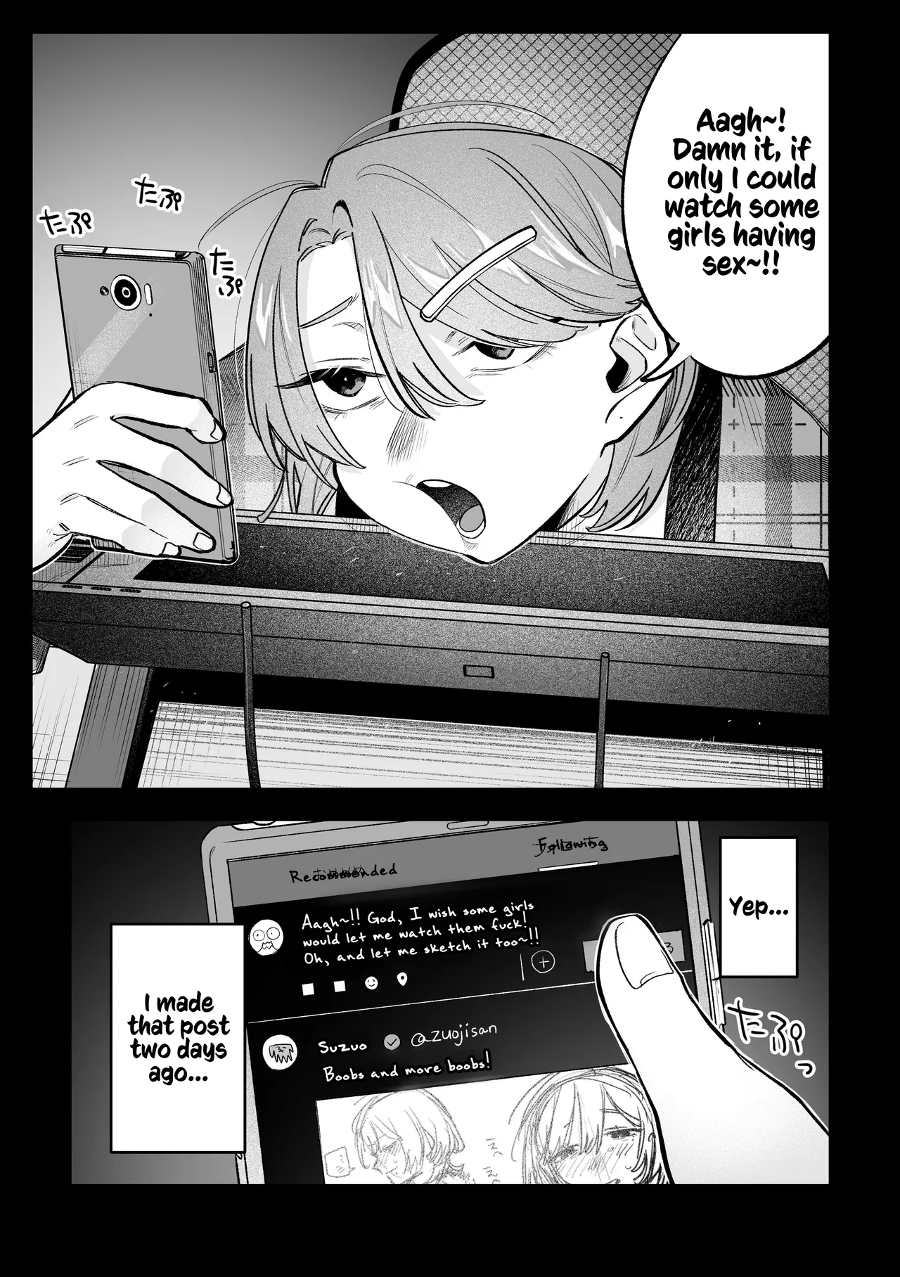 Onna Doushi no Sex ga Mitakatta dake nano ni Watashi mo Suru Koto ni Nattan da ga! | Roped Into Lezzy Sex: I Just Wanted to Watch~!! - Page 2