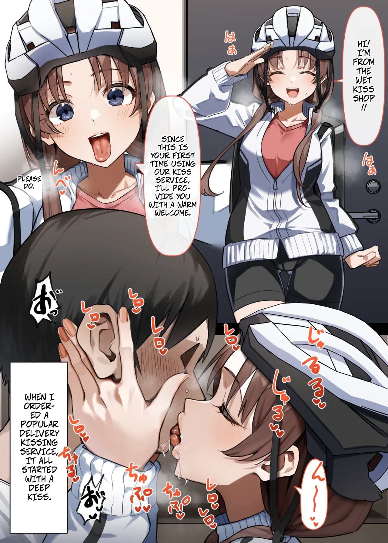 Shucchou-gata Berochuu Service o Tanonde Mita Hanashi | Ordering Deep Kiss Delivery Service 1